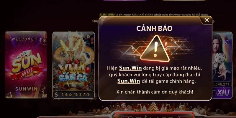 CẢNH BÁO: SUNWIN GIẢ MẠO – LỪA ĐẢO NGƯỜI CHƠI 1 Sunwin Canh Bao